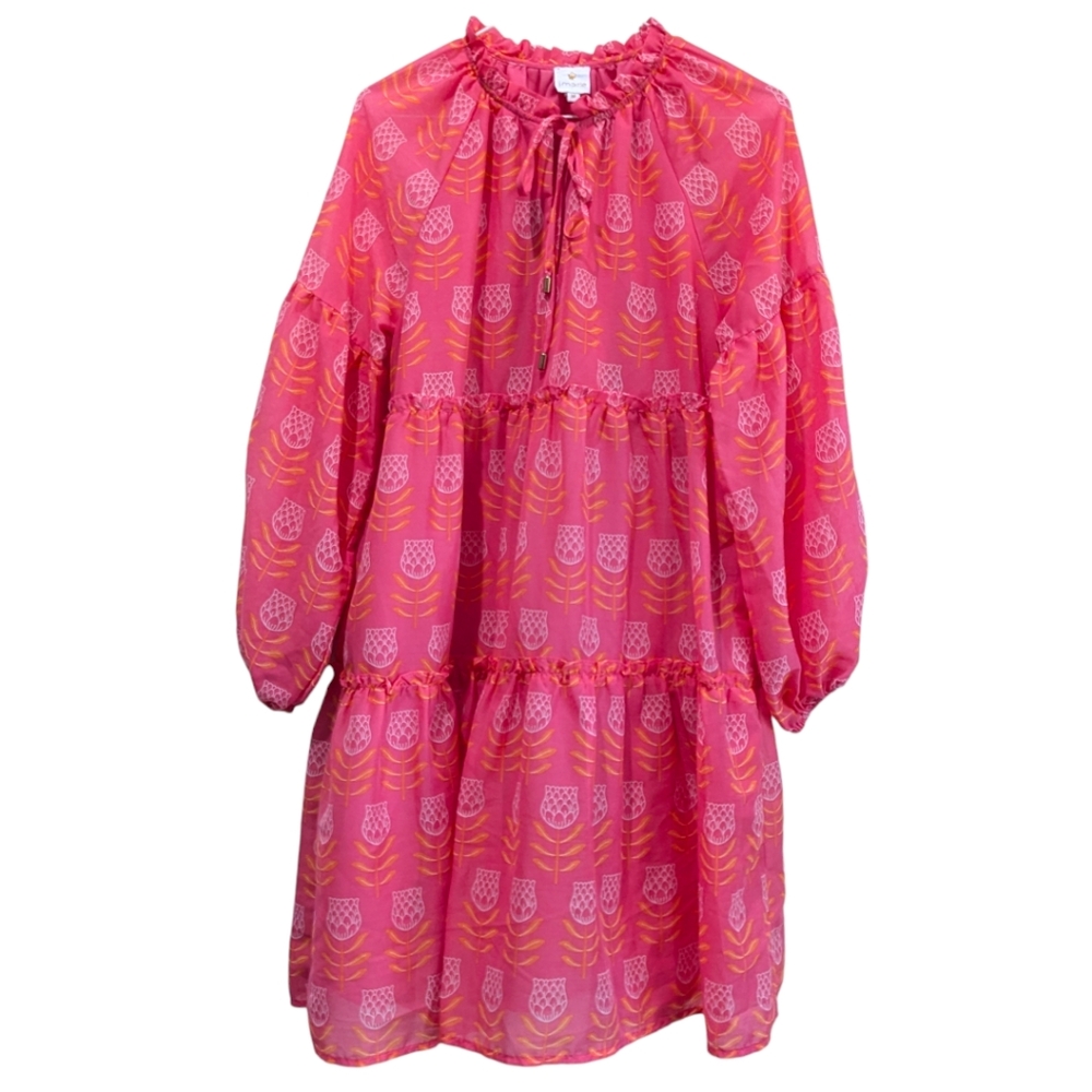 J. Marie Long Sleeve Tiered Dress Medium